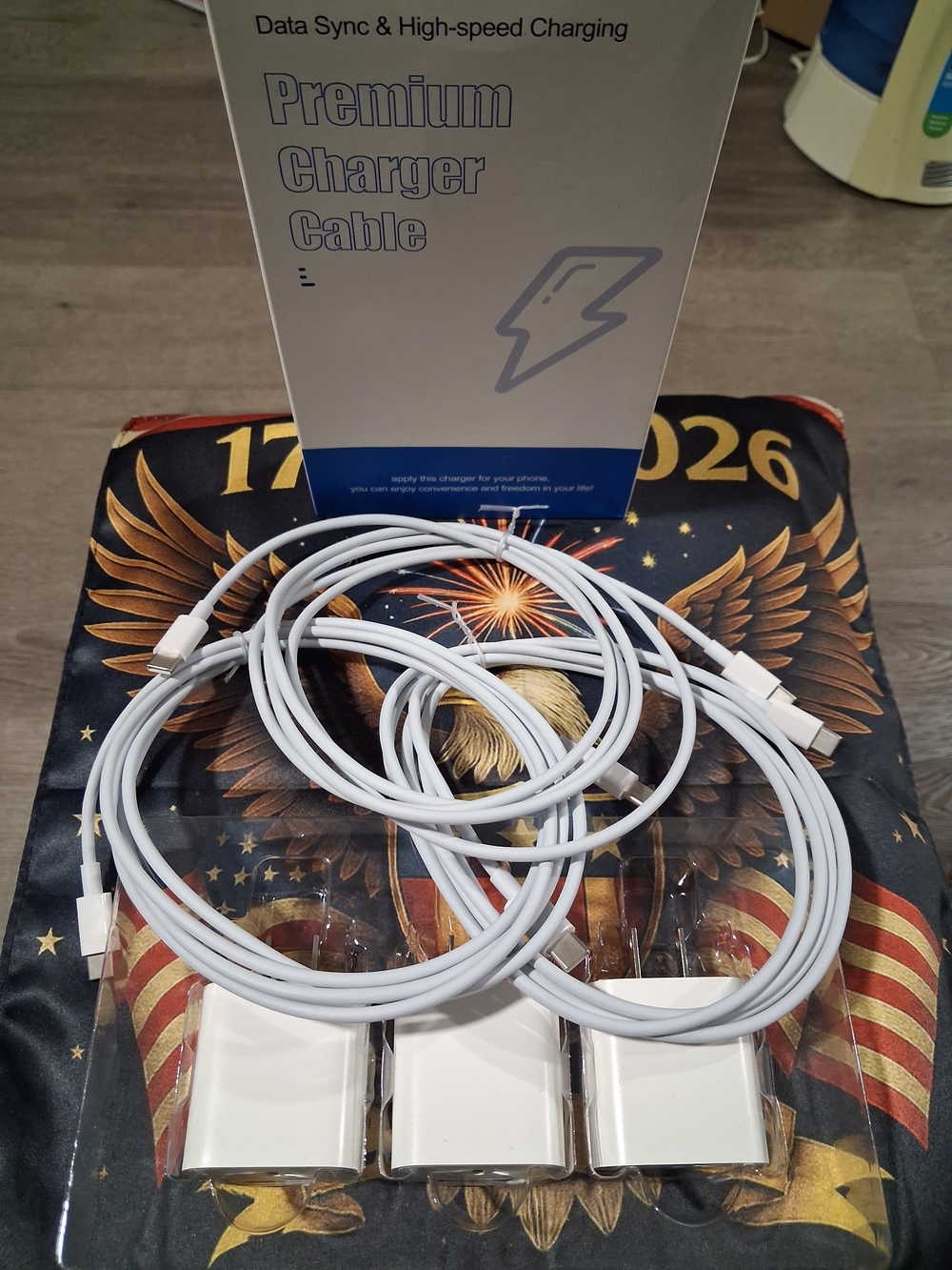 Premium White Charging Cables and Wall Adapters